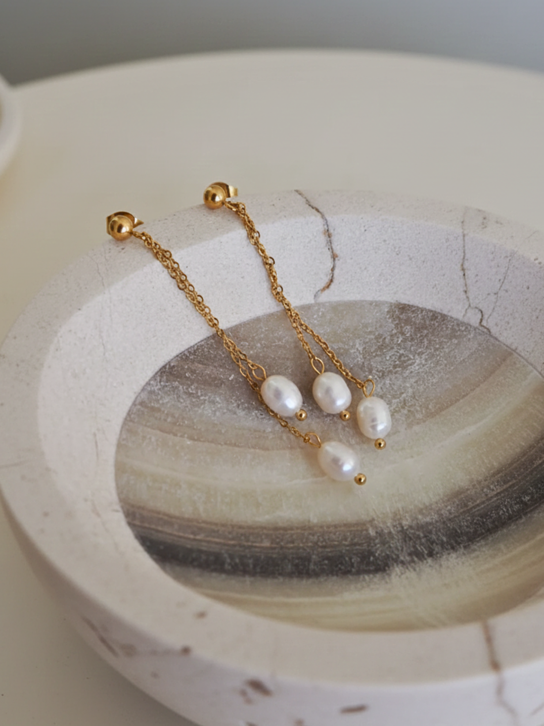 Solea İnci Zincir Küpe