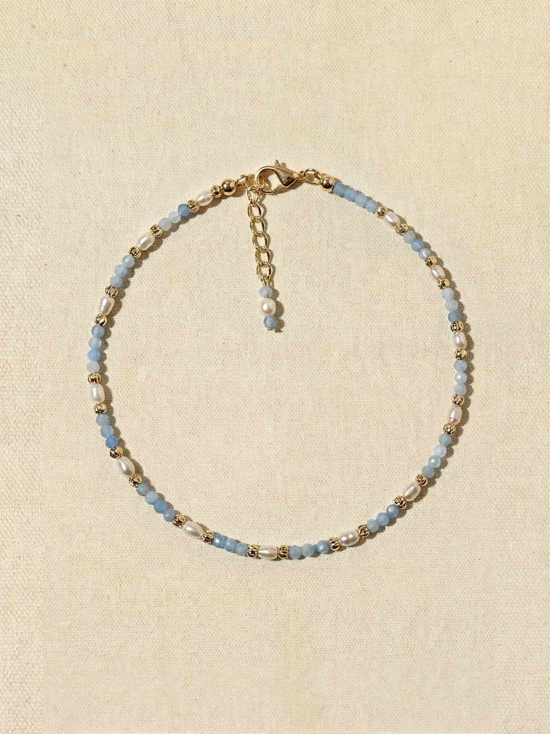 Marina Akuamarin & İnci Bileklik