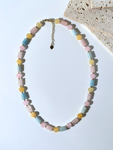 Stella Pastel Tonlar Doğal Taş Kolye