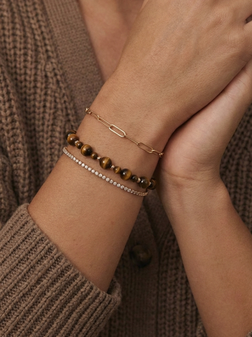 Kaplan Gözü Doğal Taş Bileklik