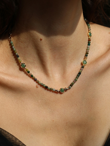 Gaia Aventurin & Hint Akiği Kolye