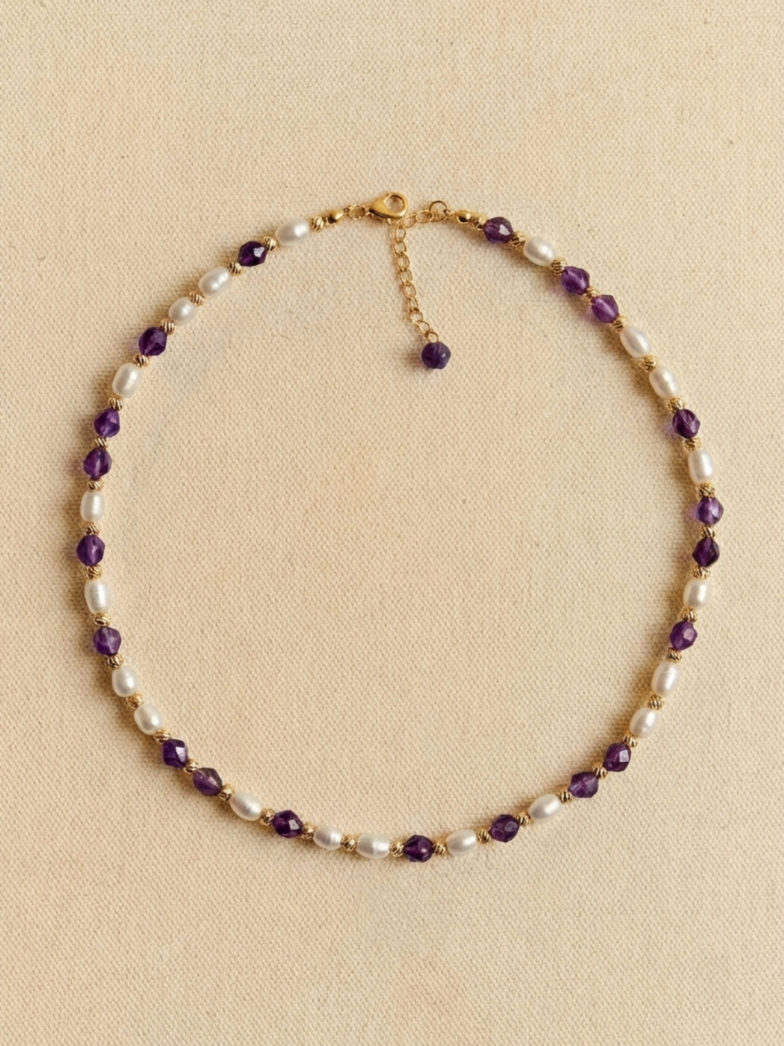 Nessa Ametist & İnci Kolye