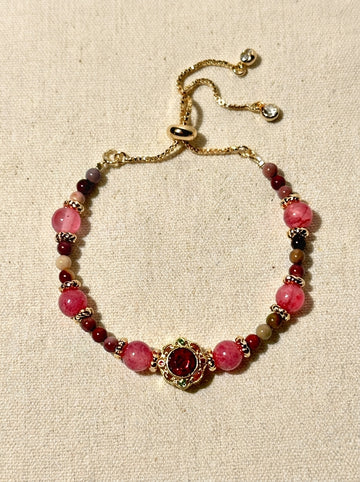 Roselle Çilek Kuvars Bileklik