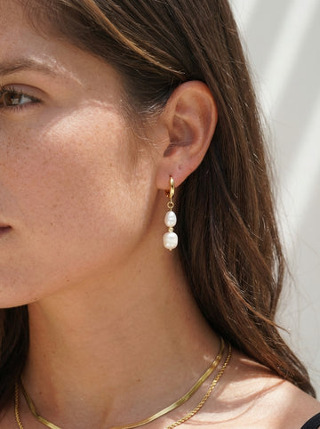 Reina Minimal Tatlı Su İncisi Küpe