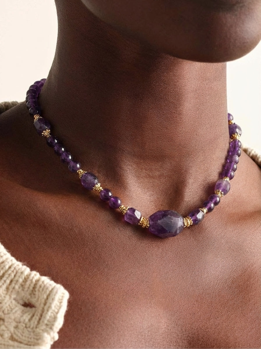 Nocturne Ametist Kolye