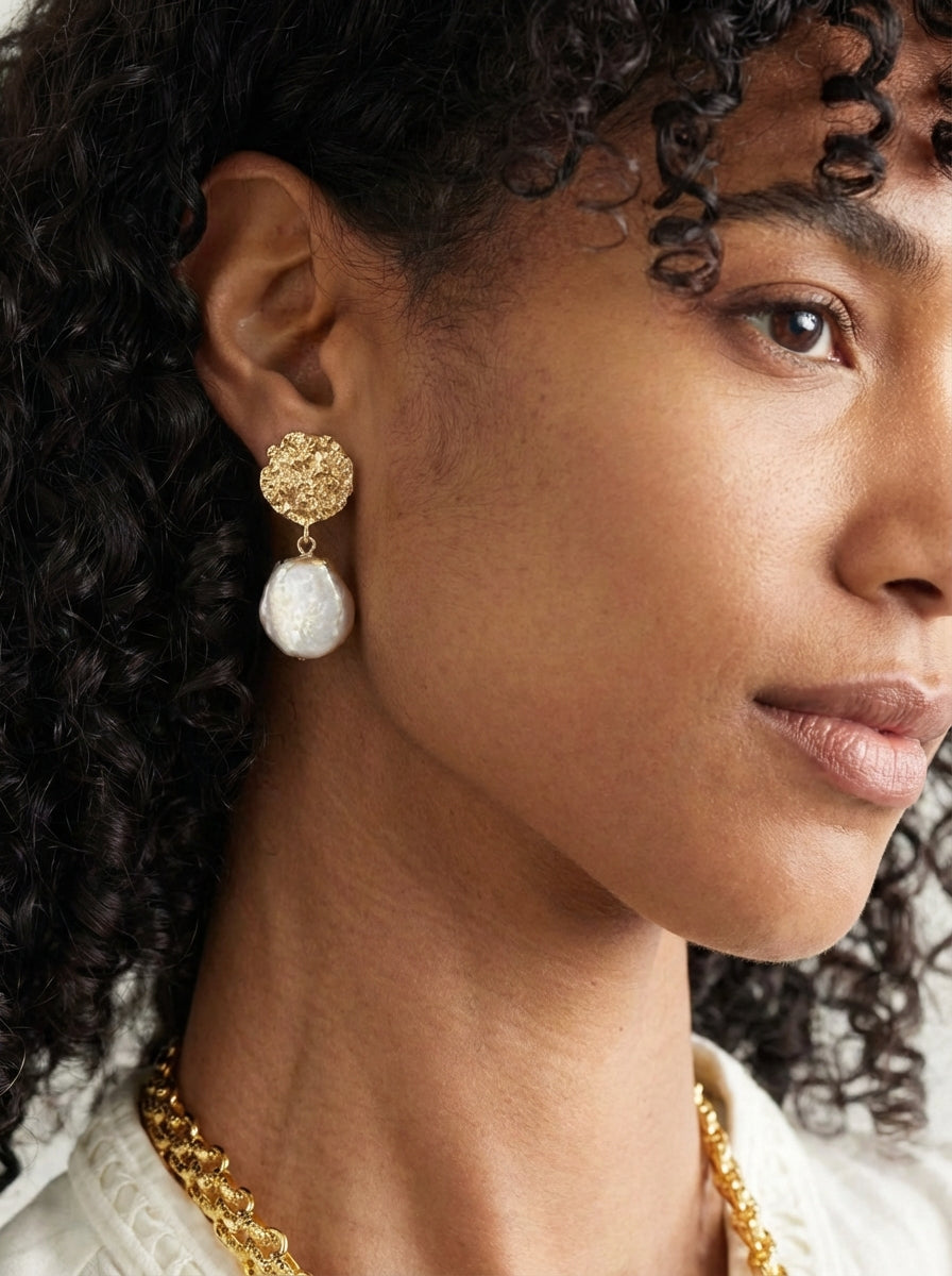 Bailey Barok İnci Küpe