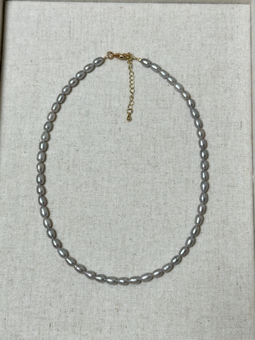 Vienna Gri Tatlı Su İnci Kolye