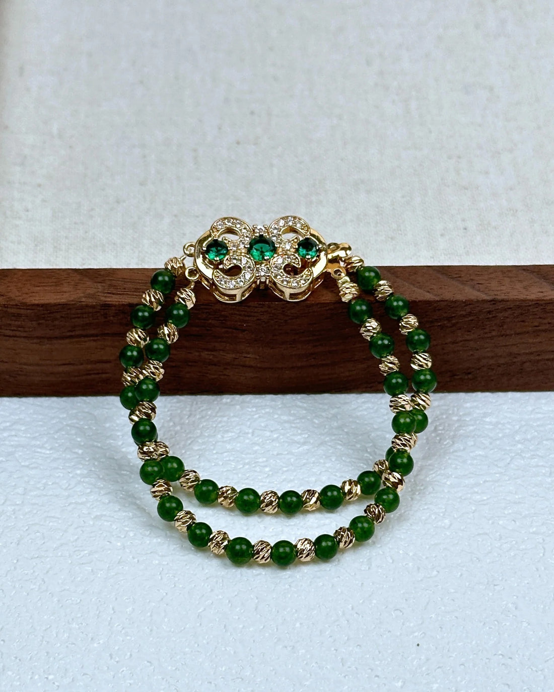 Lisa Kristal Zümrüt Kapama Aventurin Bileklik