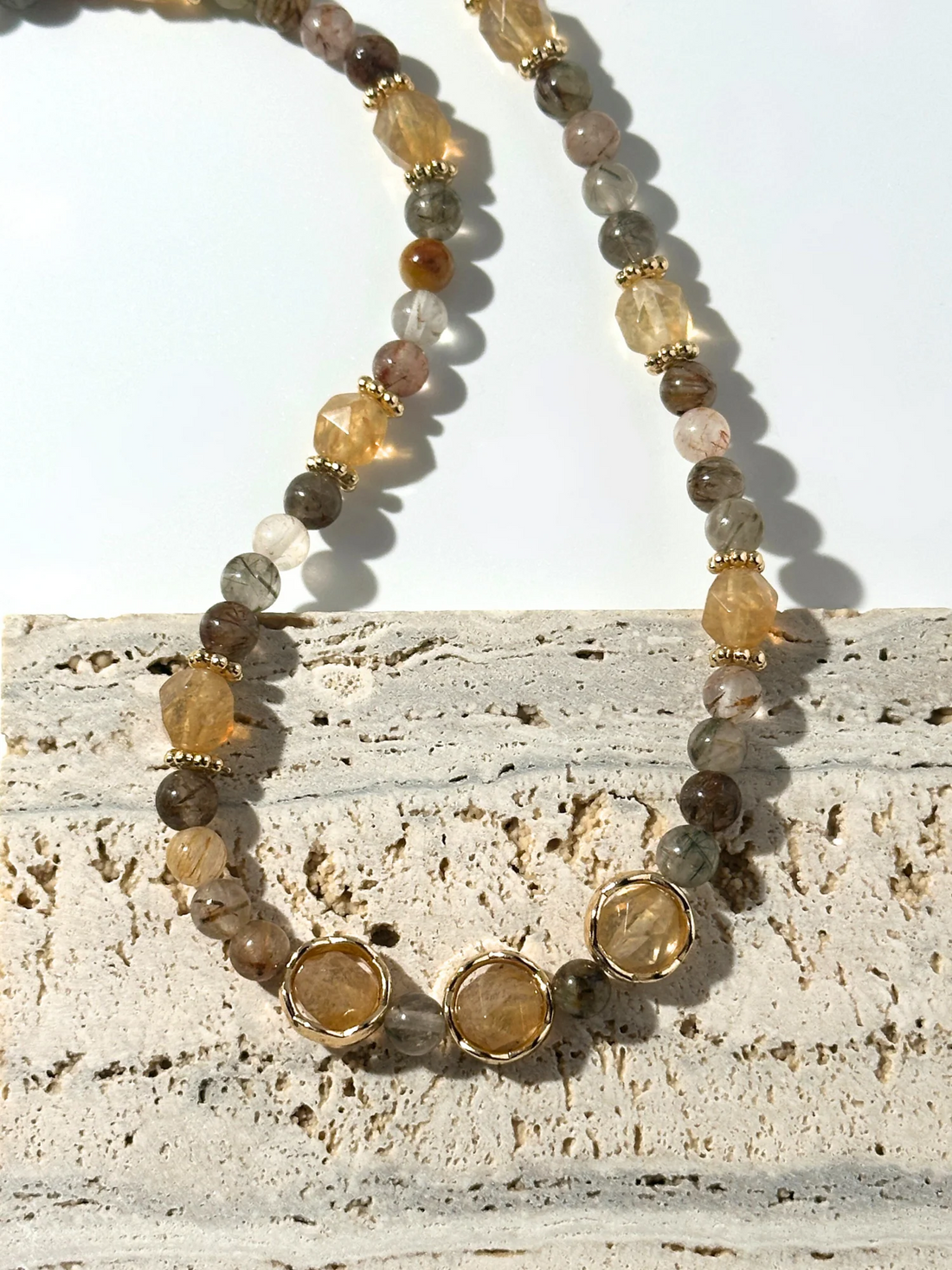 Wynter Sitrin & Rutil Kuvars Kolye