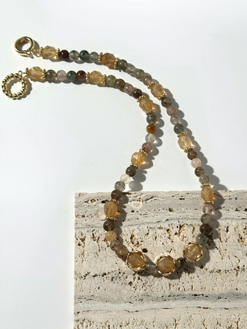 Wynter Sitrin & Rutil Kuvars Kolye