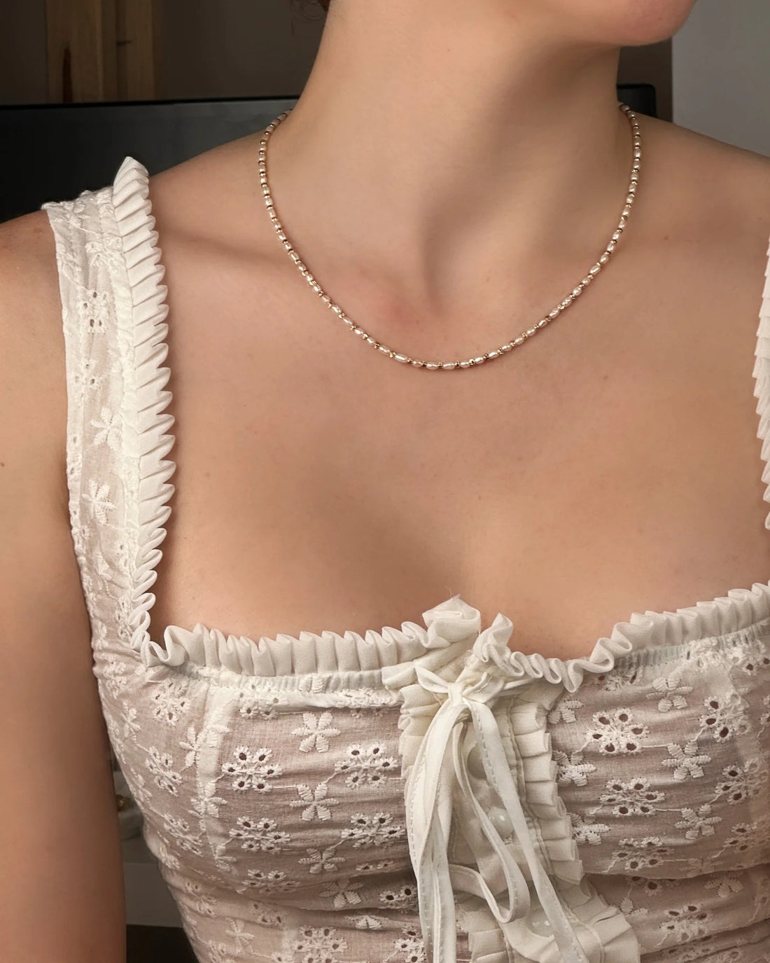 Lunaria Minimal İnci Kolye