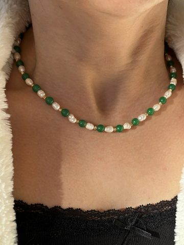 Julie Aventurine & İnci Kolye